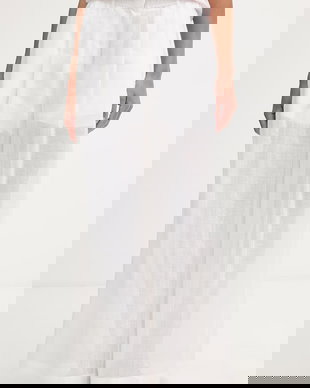 Isabelle Blanche pantaloni straight pentru femei, din in