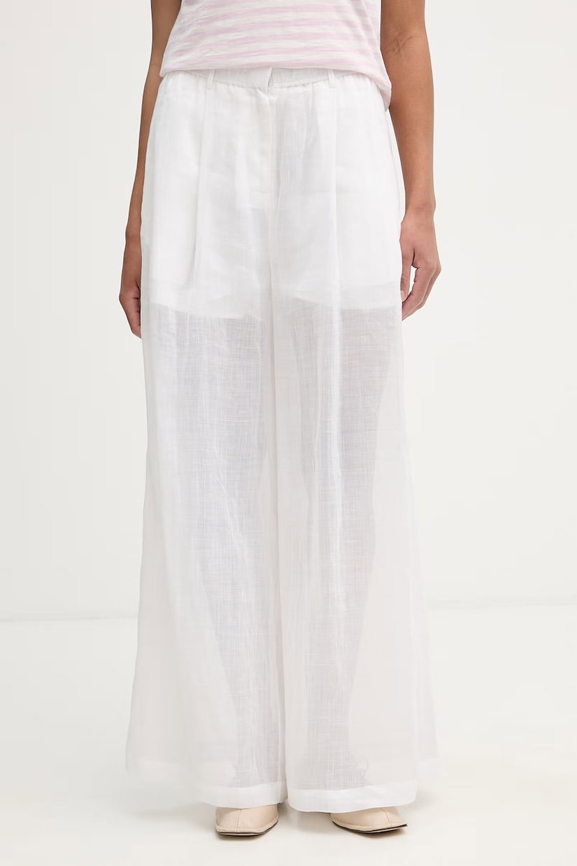 Isabelle Blanche pantaloni straight pentru femei, din in