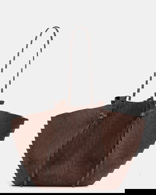 Yuzefi geantă shopper pentru femei, din piele întoarsă XL MOCHI