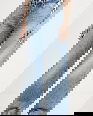 Tommy Jeans blugi wide leg pentru femei