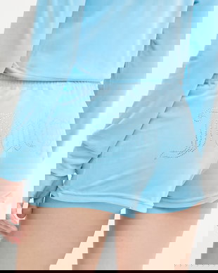 Juicy Couture pantaloni scurți de damă din velur TAMIA SHORTS