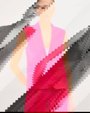 Twinset vestă feminină din in