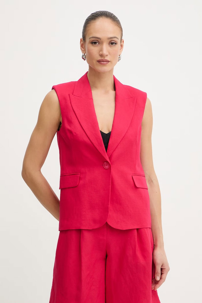 Twinset vestă feminină din in