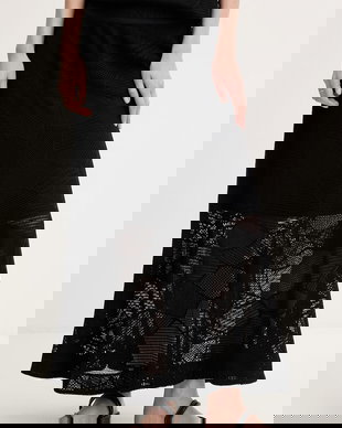 DKNY fustă ajurată