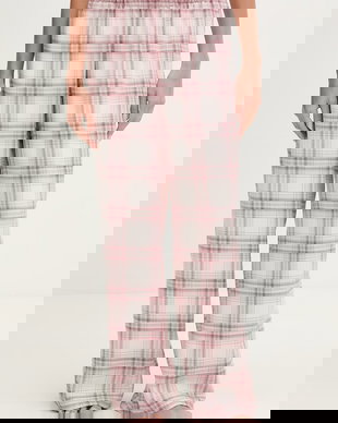 Hollister Co. pantaloni de pijama de damă cu vâscoză