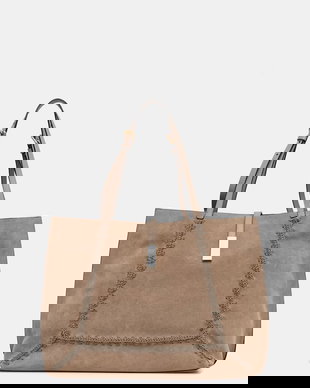 Pollini tote bag de damă din piele întoarsă