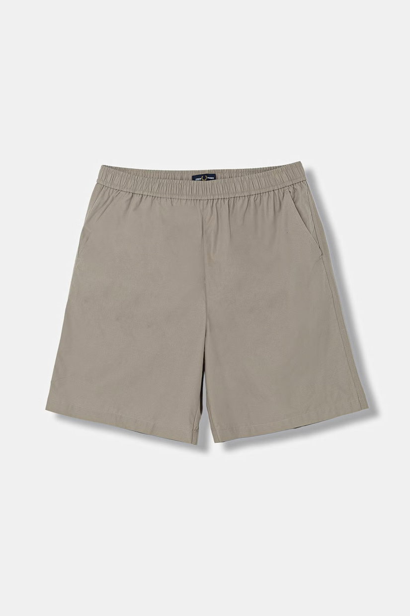 Fred Perry pantaloni scurti din bumbac Wide Leg Poplin Shorts