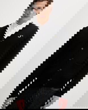 Fred Perry cardigan de lână Classic Cardigan