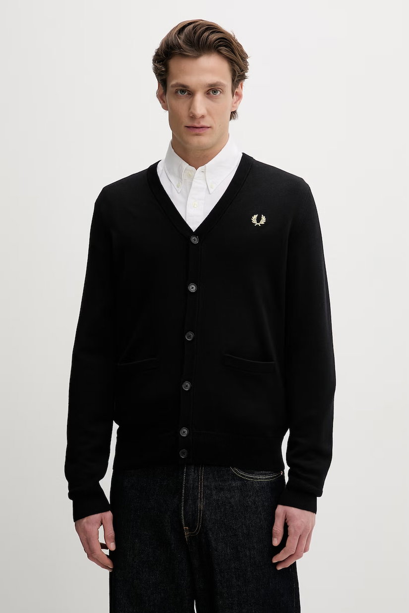 Fred Perry cardigan de lână Classic Cardigan