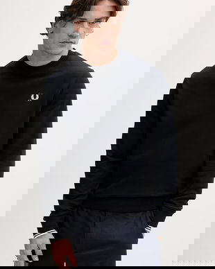 Fred Perry hanorac de bumbac Crew Neck Sweatshirt