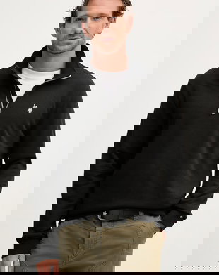 U.S. Polo Assn. hanorac bărbătesc cu bumbac DHM LB 1/4 ZIP