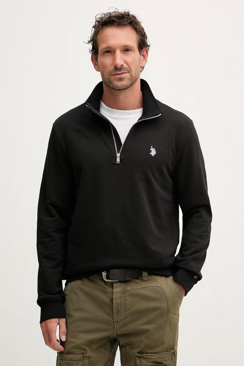U.S. Polo Assn. hanorac bărbătesc cu bumbac DHM LB 1/4 ZIP