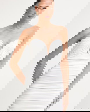 Elisabetta Franchi rochie drapată cu vâscoză