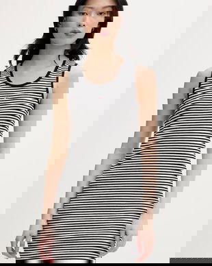 Tommy Jeans rochie bodycon din bumbac cu elastan