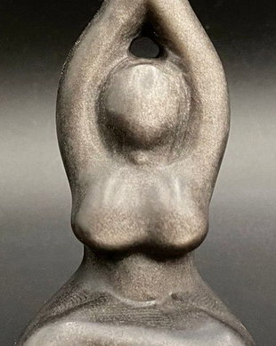 Obsidian Argintiu - Sculptura Yoga piatra semipretioasa