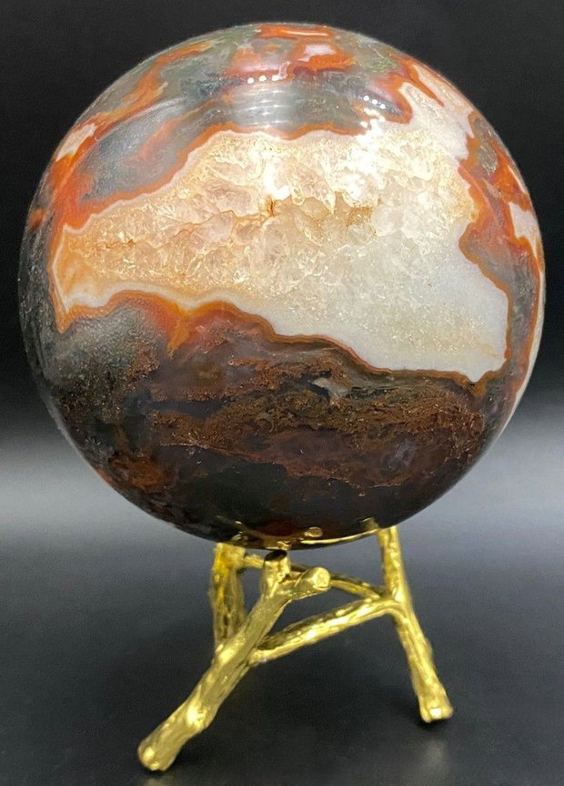 Agat Muschi Rosu - Sfera piatra semipretioasa