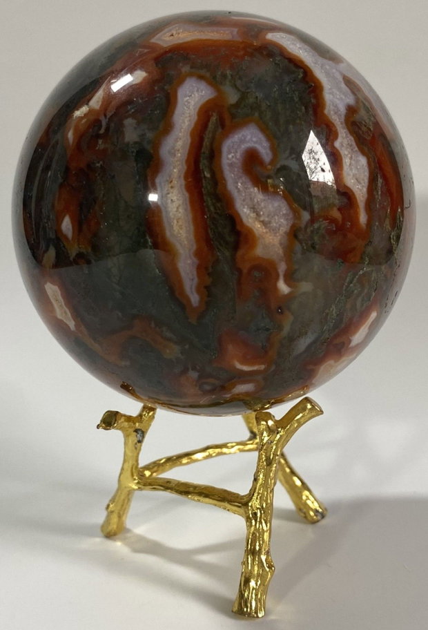 Agat Muschi Rosu - Sfera piatra semipretioasa