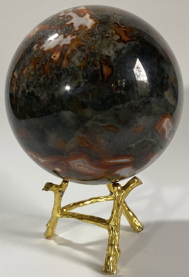Agat Muschi Rosu - Sfera piatra semipretioasa