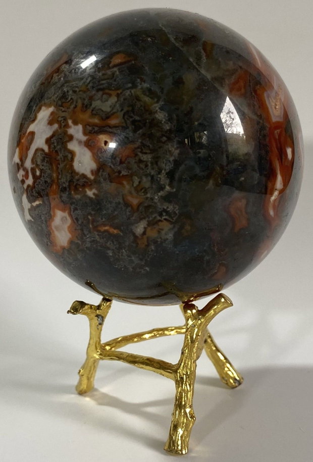 Agat Muschi Rosu - Sfera piatra semipretioasa