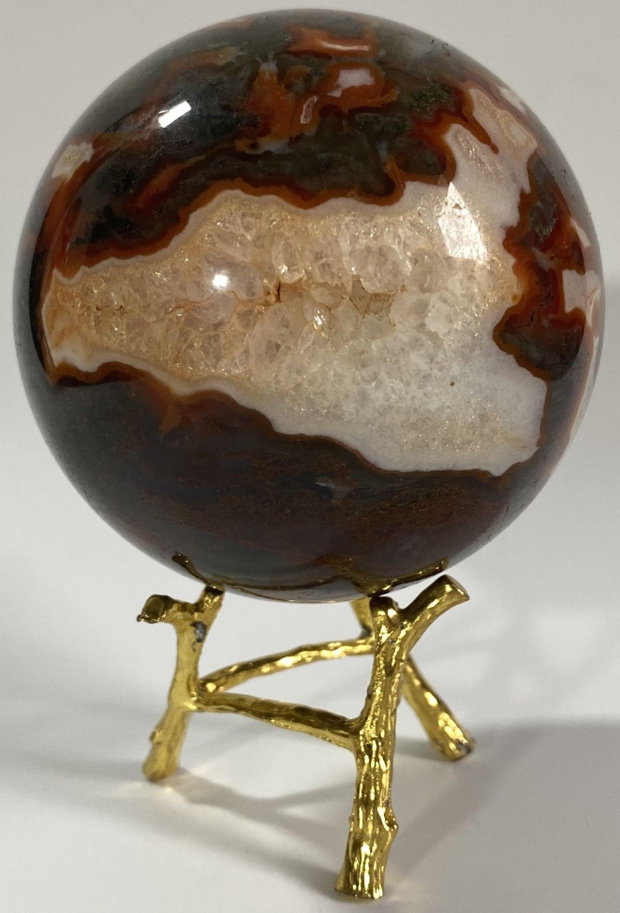 Agat Muschi Rosu - Sfera piatra semipretioasa