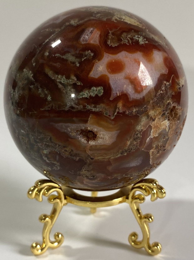 Agat Muschi Rosu - Sfera piatra semipretioasa