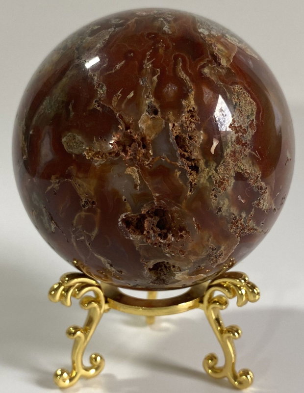Agat Muschi Rosu - Sfera piatra semipretioasa