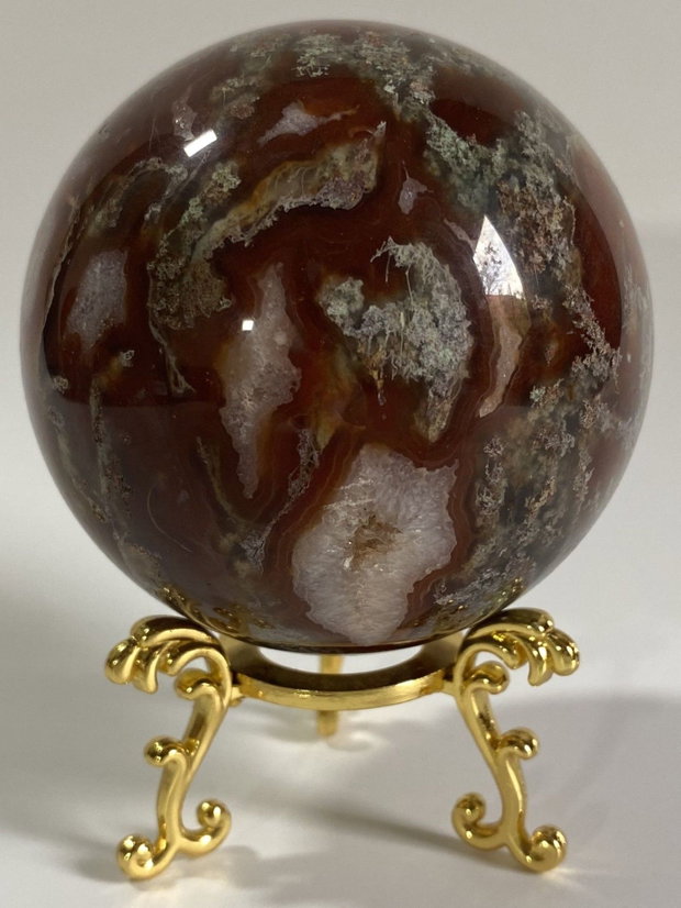 Agat Muschi Rosu - Sfera piatra semipretioasa