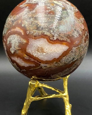 Agat Muschi Rosu - Sfera piatra semipretioasa