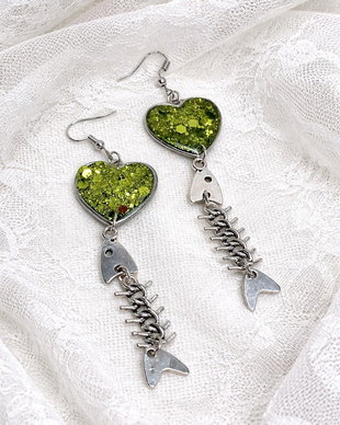 Cercei handmade Fish Bones 02008