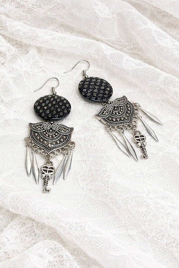 Cercei handmade - bufniță 02009