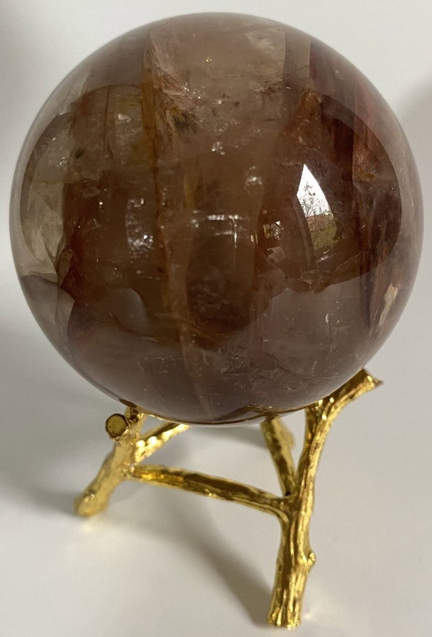 Cuart Hematoid Rosu - Sfera din piatra semipretioasa