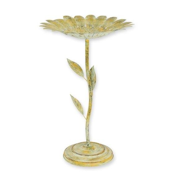 Baie pasarele floare din fier forjat antik white