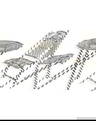 Set mobilier din fier forjat antik green