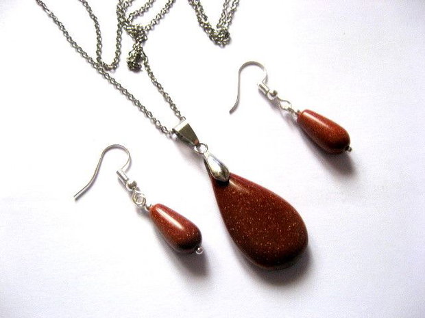 Set bijuterii cu goldstone 52123
