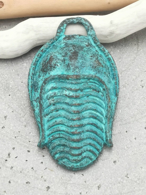 Pandantiv cupru verdigris patina P18