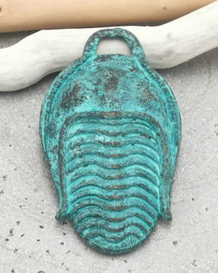 Pandantiv cupru verdigris patina P18