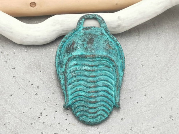 Pandantiv cupru verdigris patina P18