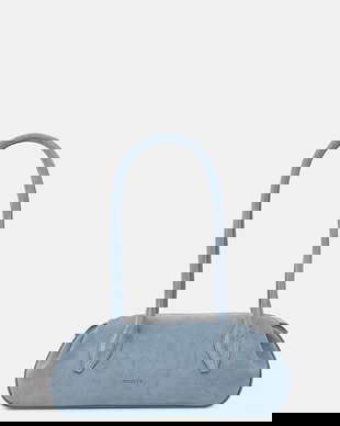 Yuzefi geantă baguette pentru femei, din piele întoarsă OYSTER SHOULDER BAG MINI