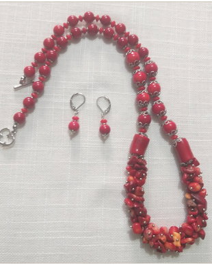 SET- CORAL ROSU
