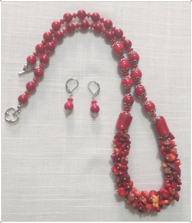 SET- CORAL ROSU