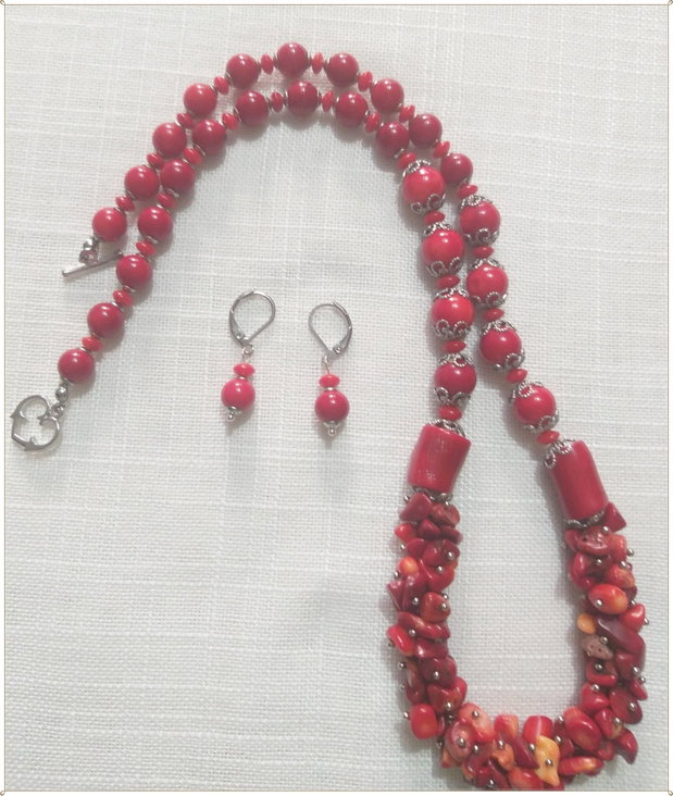SET- CORAL ROSU