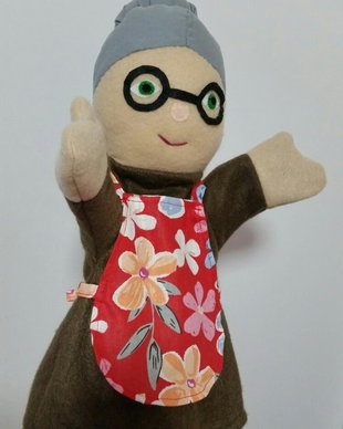 Bunica păpușă de mână/marionetă-Jucărie educativă pentru copii, Teatru de povești-Tamira
