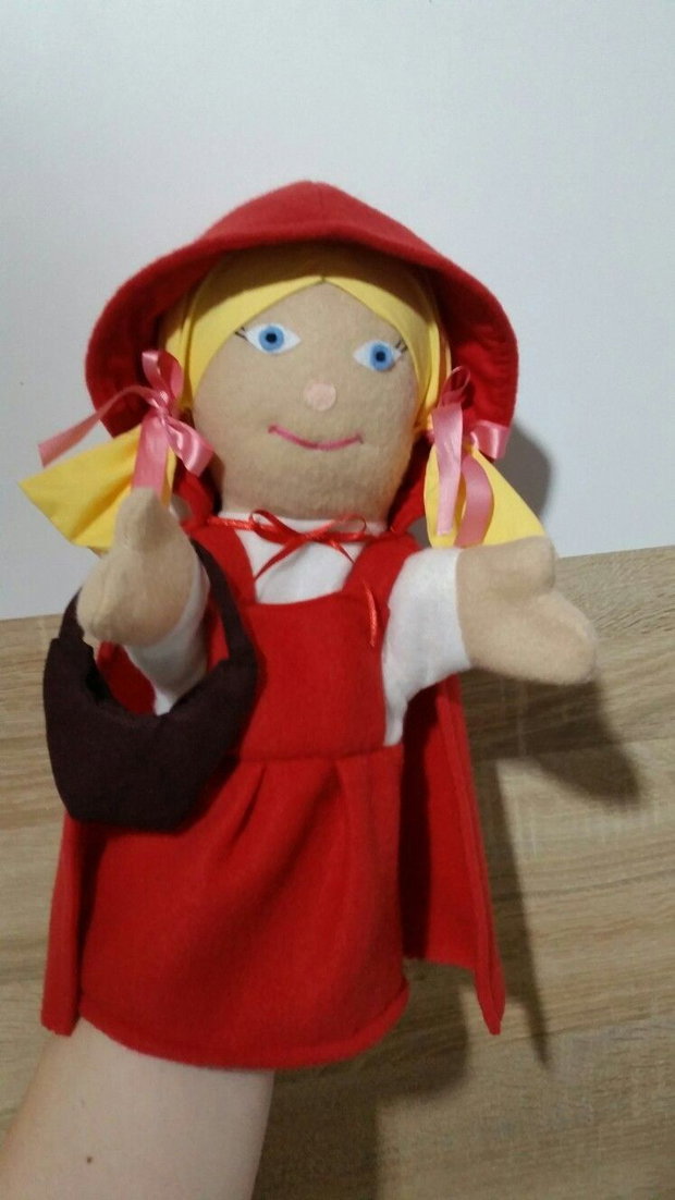 Scufița Roșie păpușă de mână/marionetă-Jucărie educativă pentru copii, Teatru de povești-Tamira