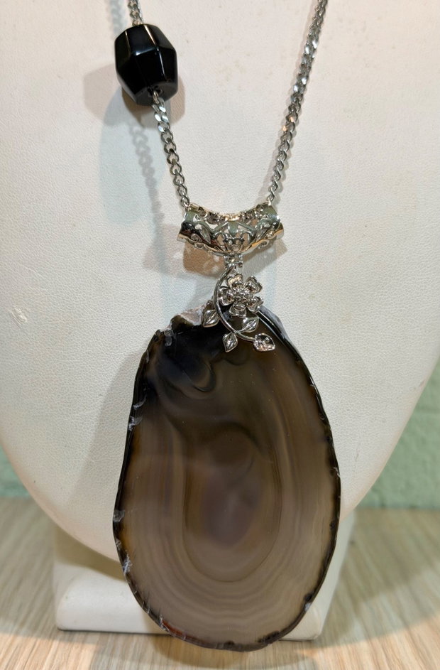 SET~DARK ELEMENT~agata,onix,inox
