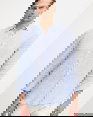 United Colors of Benetton cămașă bărbătească din in