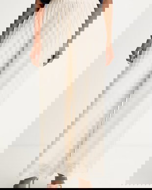 Haveone pantaloni palazzo pentru femei, cu amestec de mătase