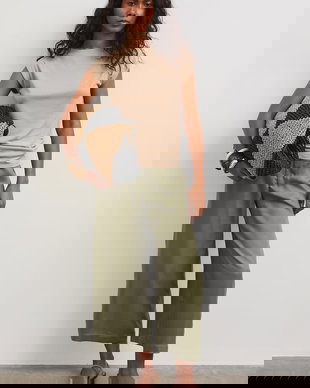 Medicine pantaloni culottes pentru femei, din lyocell