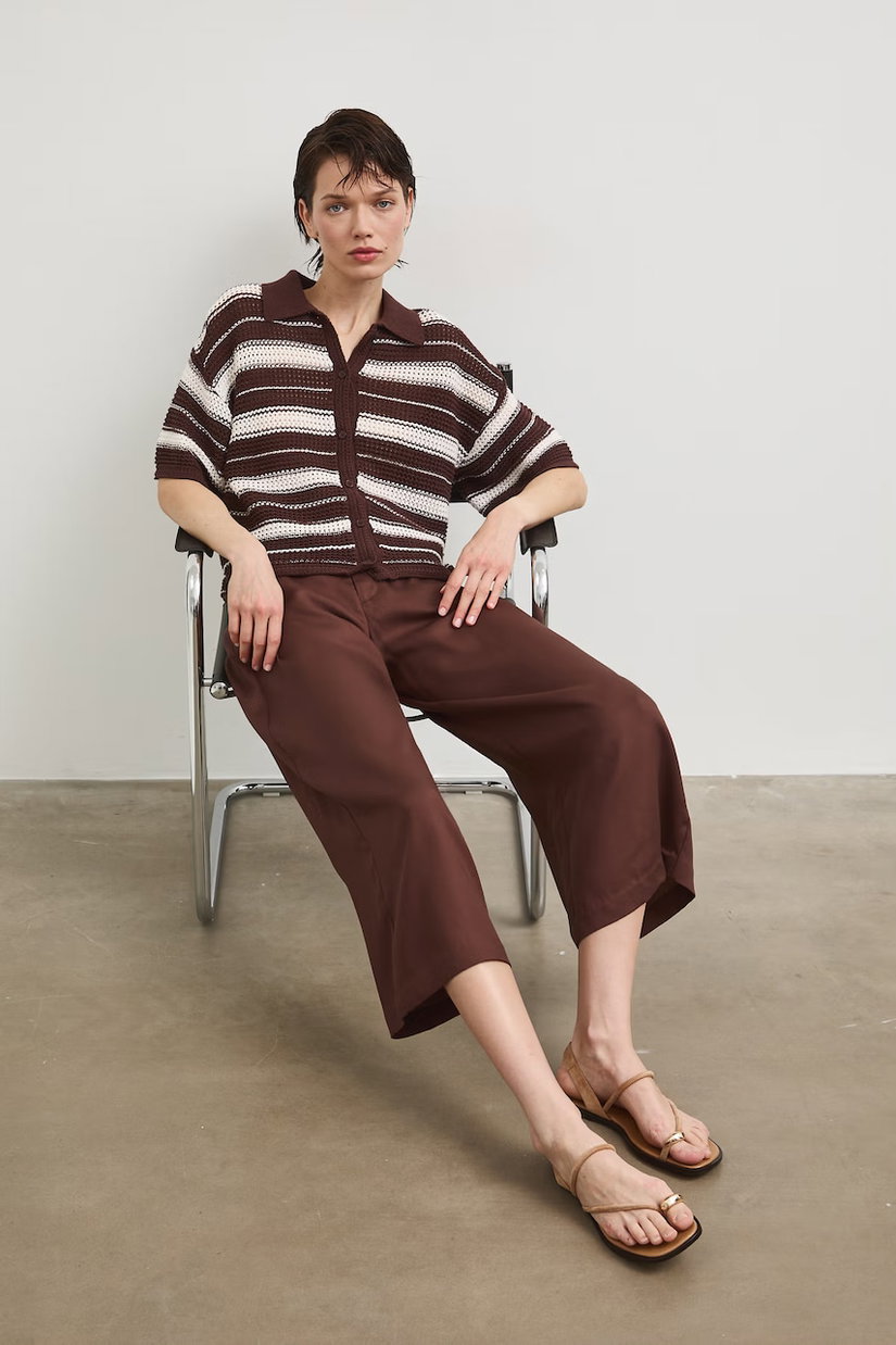 Medicine pantaloni culottes pentru femei, din lyocell