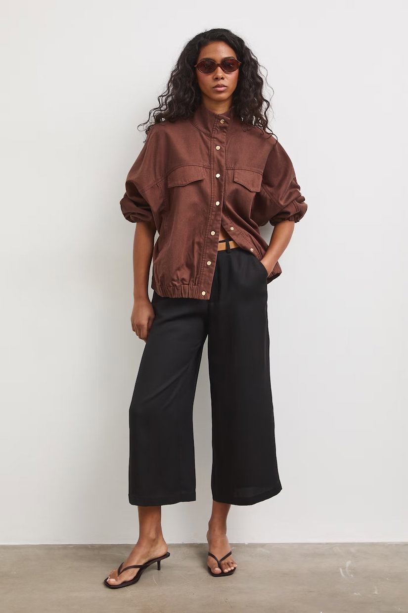 Medicine pantaloni culottes pentru femei, din lyocell