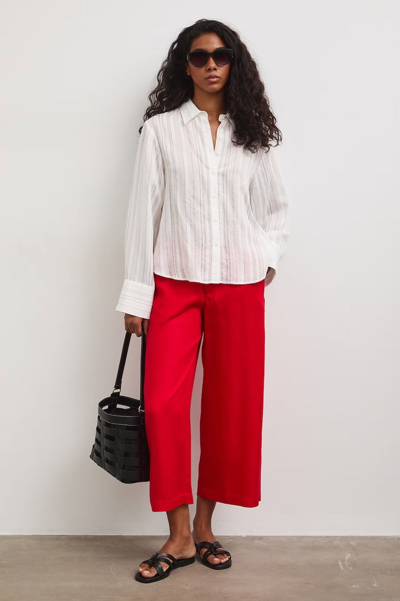 Medicine pantaloni culottes pentru femei, din lyocell